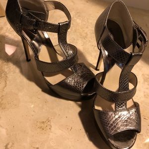 MICHAEL Michael Kors Embossed Snake Skin Heels